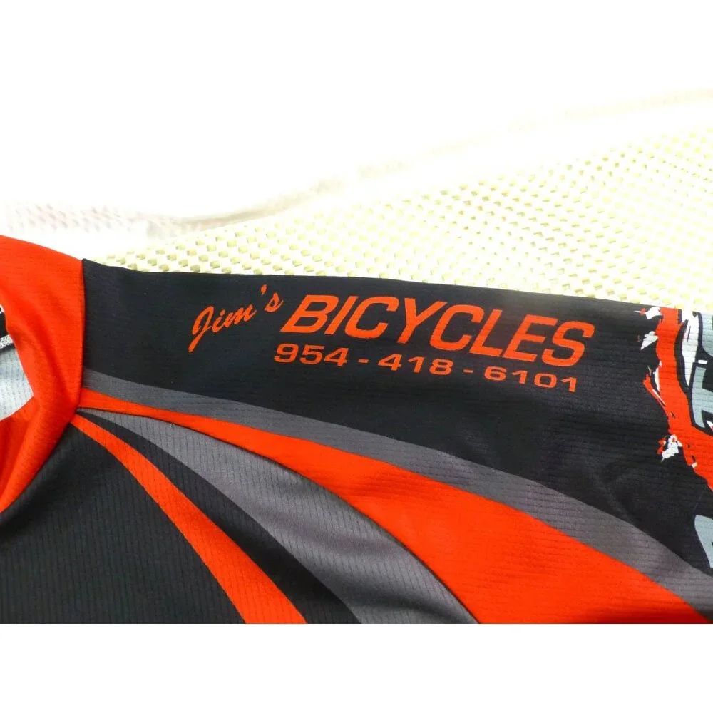 One-To-One Fitness Cycling Jersey Mens Red Black Graphic Mercedes-Benz BCZ - Picture 5 of 15